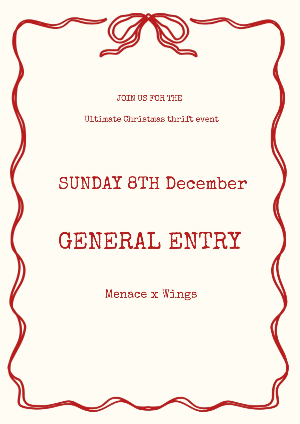 SUNDAY FILL A BAG - GENERAL ENTRY